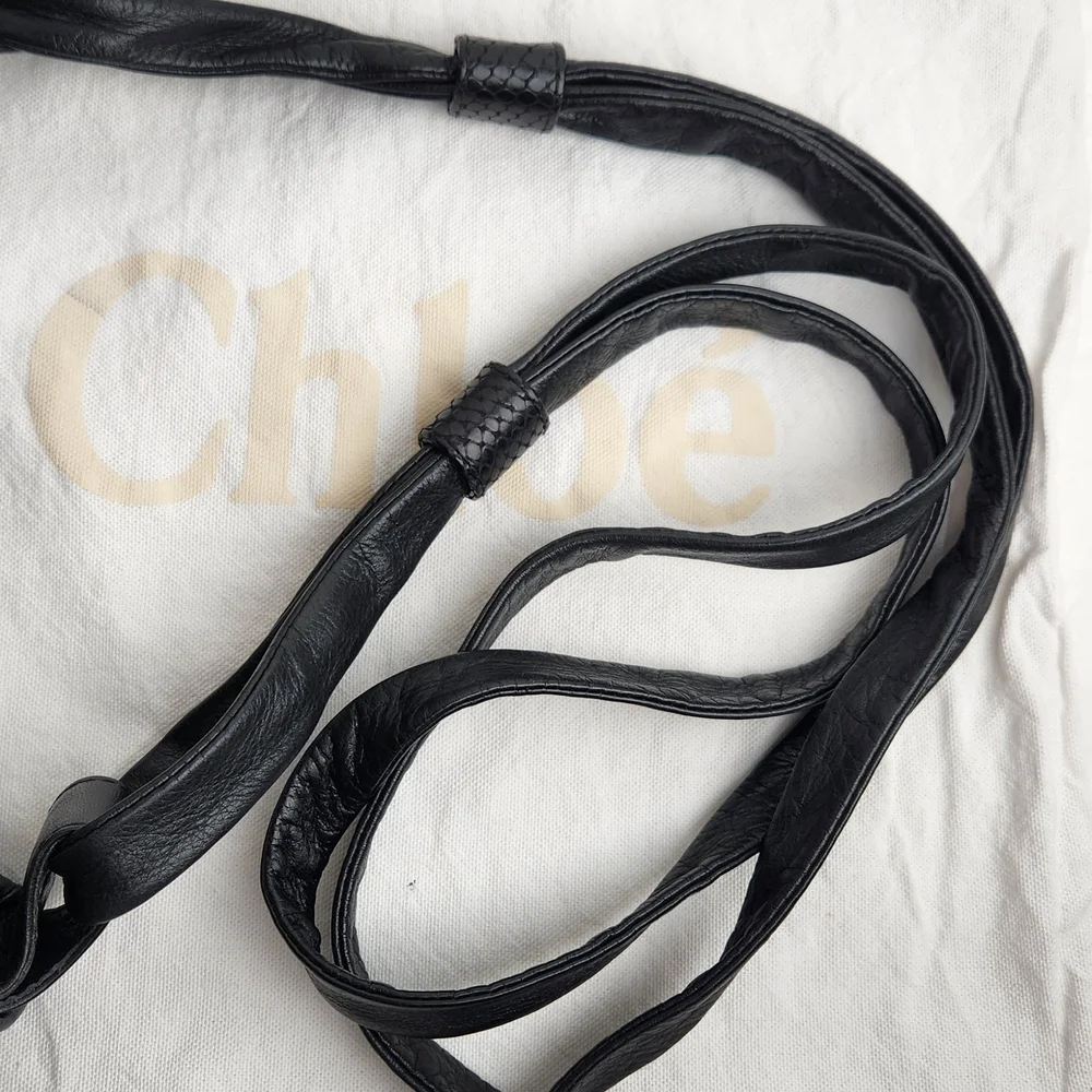 Chloe Snakeskin Leather Bucket Purse - Picture 11 of 15